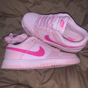 💕💕Nike Dunk Low White Pink Sneaker Women Sizes